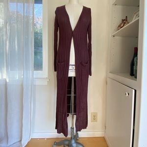 360SWEATER RIBBED LINEN DUSTER - SO CUTE